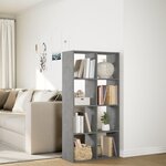 vidaXL Étagère séparatrice de pièce gris béton 69 5x29x137 5 cm