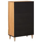 vidaXL Haut Armoire Naturel 60 x 33 5 x 100 cm Bois de mangue massif