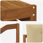 vidaXL Ensemble de canapés d'extérieur 8 pc Naturel et Beige