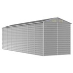 vidaXL Abri de jardin gris clair 191x640x198 cm acier galvanisé