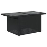 vidaXL Salon de jardin 9 Pièces avec coussins noir résine tressée