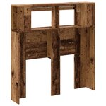 vidaXL Tête de lit à LED vieux bois 100x18 5x103 5cm bois d'ingénierie