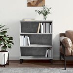 vidaXL Armoire à étagères gris béton 69 5x32 5x90 cm bois d'ingénierie