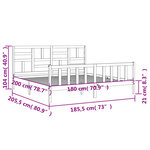vidaXL Cadre de lit sans matelas blanc bois massif de pin