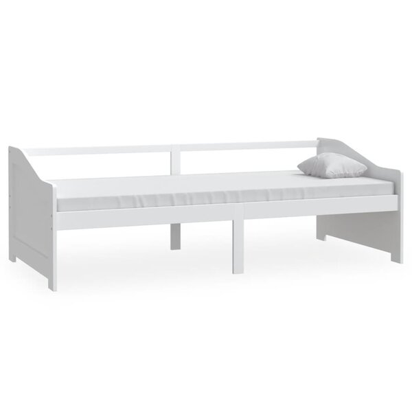 vidaXL Lit de repos 3 places Blanc Bois de pin massif 90x200 cm