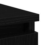 vidaXL Buffet avec tiroir chêne noir 71x35x65 cm bois d'ingénierie