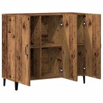 vidaXL Buffet vieux bois 90x34x80 cm bois d'ingénierie