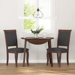 vidaXL Chaises à manger coussins 2 Pièces marron bois massif caoutchouc