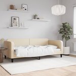 vidaXL Lit de repos crème 90x200 cm tissu