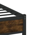 vidaXL Cadre de lit en métal sans matelas chêne fumé 193x203 cm