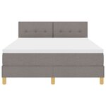 vidaXL Lit ressort avec matelas et LED Taupe 140x200 cm