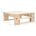 vidaXL Repose-pied palette de jardin bois