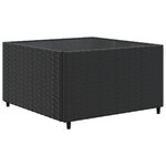 vidaXL Salon de jardin 7 Pièces avec coussins Noir Résine tressée