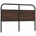 vidaXL Tête de lit chêne marron 120 cm acier et bois d'ingénierie