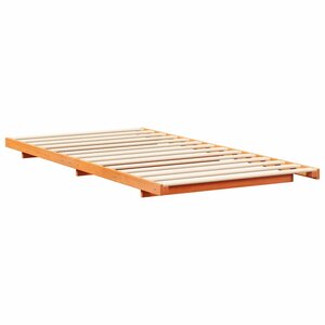 vidaXL Cadre de lit surélevé Marron cire 80 x 210 cm