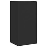 vidaXL Meuble TV muraux 4 Pièces avec lumières LED noir