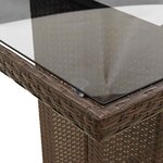vidaXL Ensemble de bistro de jardin 11 Pièces coussins marron poly rotin