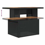 vidaXL Salon de jardin 5 Pièces avec coussins noir résine tressée