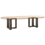 vidaXL Pieds de table basse en T  2 pièces  noir  30 x 25 x (30-31) cm  acier
