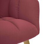 vidaXL Chaise de relaxation avec repose-pied Rouge bordeaux Tissu