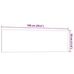 vidaXL Tableau noir magnétique mural Blanc 100x30 cm Verre trempé