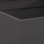 vidaXL Braise Noir 80 x 80 x 43 cm Acier laminé à froid