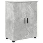 vidaXL Ensemble de mobilier de salle de bain 4 Pièces Gris béton