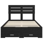 vidaXL Cadre de lit avec tiroir avec tête de lit Bois d'ingénierie