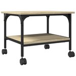 vidaXL Support d'imprimante à 2 niveaux chêne sonoma 50x40x38 cm