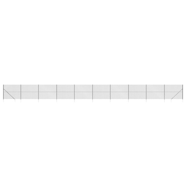 vidaXL Clôture à mailles losangées avec ancrage anthracite 1 4x25 m