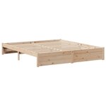 vidaXL Lit bibliothèque sans matelas 180x200 cm bois massif de pin