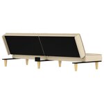 vidaXL Canapé-lit crème tissu