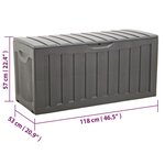 vidaXL Boîte de rangement Noir 118x53x57 cm Polypropylène