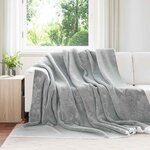 vidaXL Jeté Gris 220 x 240 cm Toison