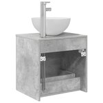 vidaXL Meuble lavabo mural Gris béton 49 5 x 35 x 63 cm