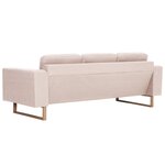 vidaXL Ensemble de canapé 2 Pièces tissu crème