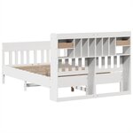 vidaXL Cadre de lit sans matelas blanc 140x200 cm bois de pin massif