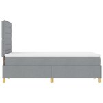 vidaXL Lit Box Spring avec matelas & lumière LED gris clair 120x190 cm en tissu
