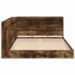 vidaXL Lit bibliothèque Chêne fumé 140 x 200 cm Bois d'ingénierie