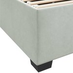 vidaXL Cadre de lit avec matelas Gris clair 180 x 200 cm Velours
