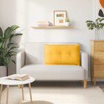 vidaXL Coussin de Dos Jaune clair 80 x 50 cm Tissu en velours côtelé