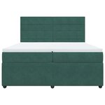 vidaXL Sommier à lattes de lit et matelas Vert foncé 200x200cm Velours