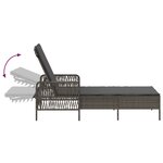 vidaXL Ensemble de chaises longues Ensemble de 3 Gris et gris foncé