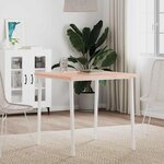 vidaXL Dessus de table 70x70x2 5 cm carré bois massif de hêtre