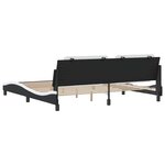 vidaXL Cadre de lit sans matelas Zadar noir et blanc 200x200 cm similicuir