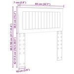 vidaXL Tête de lit Chêne artisanal 80 cm Bois d'ingénierie
