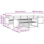 vidaXL Ensemble de canapés d'extérieur 7 pc Naturel
