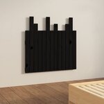 vidaXL Tête de lit murale Noir 82 5x3x80 cm Bois massif de pin
