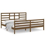 vidaXL Cadre de lit Marron miel Bois massif 200x200 cm