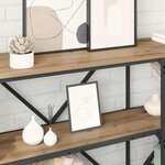 vidaXL Table console avec étagère Chêne artisanal 180 x 30 x 75 cm